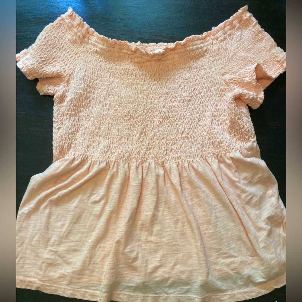 Old Navy peach babydoll style top